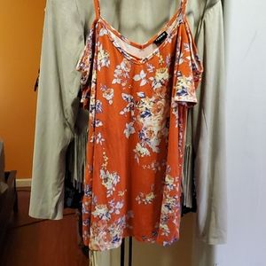 Soft floral t-shirt material dress shirt